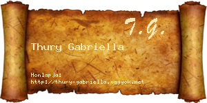 Thury Gabriella névjegykártya